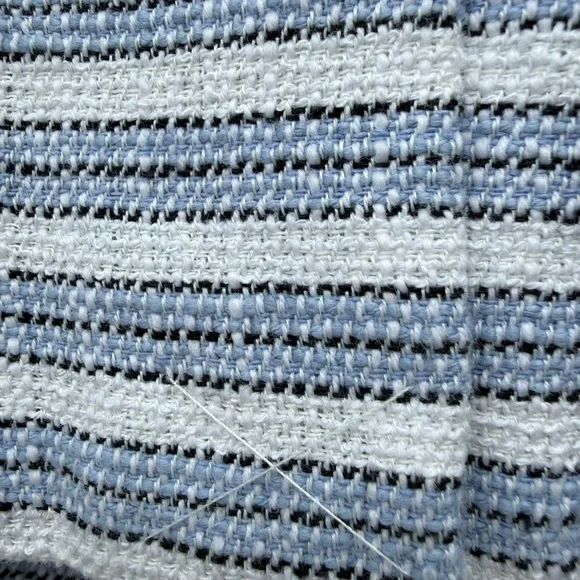 J. Jill Classic Blue and White Striped Double Breasted Blazer Size petite XS - Picture 7 of 14